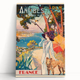 Retro Antibes Travel Poster – Vintage Cote d'Azur Art