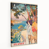 Retro Antibes Travel Poster – Vintage Cote d'Azur Art