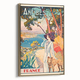 Retro Antibes Travel Poster – Vintage Cote d'Azur Art