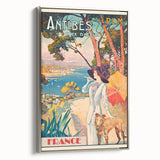 Retro Antibes Travel Poster – Vintage Cote d'Azur Art