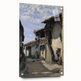 Realism Art Print - A Village Street, Dardagny by Camille Corot Canvas