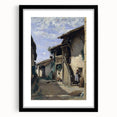 Realism Art Print - A Village Street, Dardagny by Camille Corot Canvas