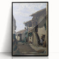 Realism Art Print - A Village Street, Dardagny by Camille Corot Canvas