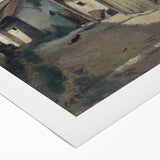 Realism Art Print - A Village Street, Dardagny by Camille Corot Canvas