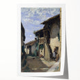 Realism Art Print - A Village Street, Dardagny by Camille Corot Canvas