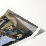 Realism Art Print - A Village Street, Dardagny by Camille Corot Canvas