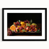 Vibrant Fruit Platter Art – Colorful Kitchen Still Life Print