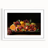 Vibrant Fruit Platter Art – Colorful Kitchen Still Life Print