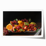 Vibrant Fruit Platter Art – Colorful Kitchen Still Life Print