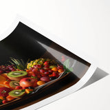 Vibrant Fruit Platter Art – Colorful Kitchen Still Life Print