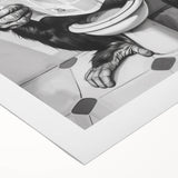 Bathroom Artwork - Humorous Chimp Reading Newspaper Modern Decor