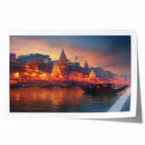 Extra large rolled print featuring a vibrant floral scene in India, ideal for art wall dining room or bathroom.