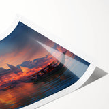 Extra large rolled print featuring line art flowers in neutral tones, ideal for large living room wall art.