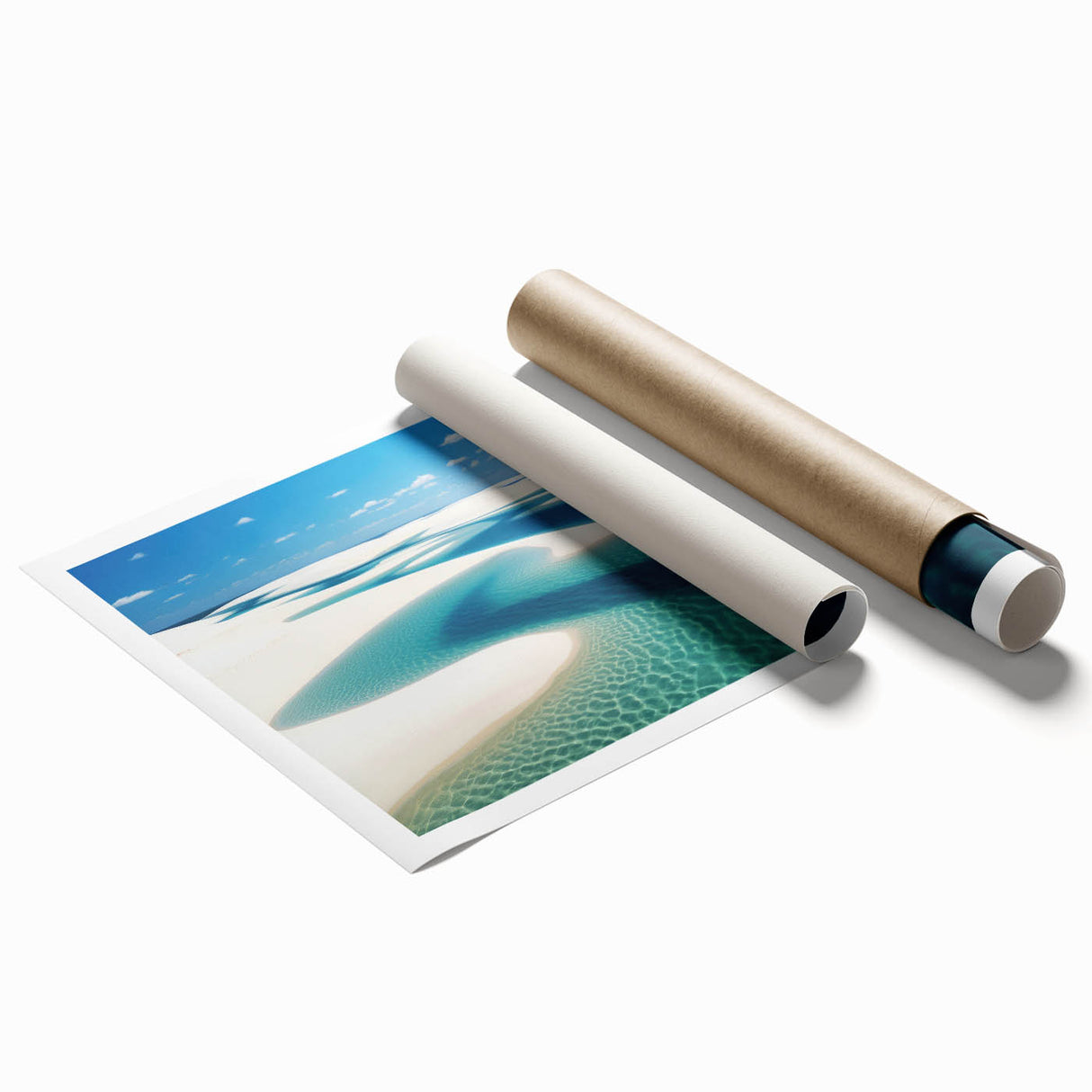 Extra large rolled print depicting a lush Brazilian landscape, ideal for classy bathroom wall art.
