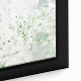 Extra large framed canvas featuring a textured, colorful abstract design with dominant black tones.