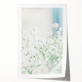 Extra large rolled print of spring-themed floral art in pastel shades, ideal for art wall dining room.