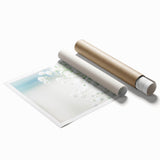 Extra large rolled print of a spring floral scene in pastel shades, ideal for classy bathroom wall art.