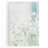 Black and white abstract floral design on a large stretched canvas, ideal for kitchen wall art.