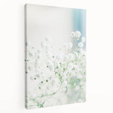 Spring-themed abstract painting on stretched canvas featuring soft green and pink tones, ideal for kitchen wall art.