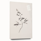 Large abstract wall art depicting winter scene in muted blue and white tones on acrylic glass.