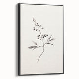 Framed canvas depicting a black and white vintage landscape painting, ideal for bedroom wall art.
