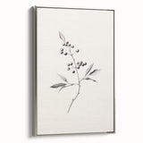 Framed canvas landscape art painting depicting a winter scene with muted blue and white tones, ideal for living room decor.