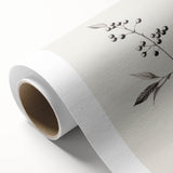 Art deco poster of a winter scene in muted blue and white hues on rolled canvas, ideal for nursery wall art.