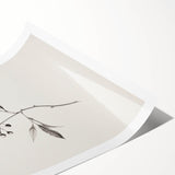 Extra large wall art featuring line art flowers in black on white, rolled canvas, ideal for large living room wall decor.