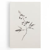 Winter tree landscape in black and white on large stretched canvas, ideal for kitchen wall art.