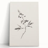 Winter landscape in black and white on large stretched canvas, ideal for kitchen wall art or bedroom ambiance.