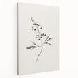 Winter scene with bare trees on a large stretched canvas, using muted gray and white tones, suitable for kitchen wall art.
