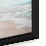 Framed canvas featuring textured black wall art with colorful abstract accents, ideal for enhancing a living room ambiance.