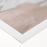 Art deco poster featuring geometric patterns and gold, black, and teal colors on a rolled canvas.