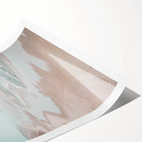 Extra large wall art featuring line art flowers in soft pastel shades on rolled canvas, ideal for large living room decor.