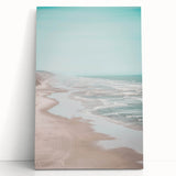 Large black and white abstract art on stretched canvas, featuring fluid shapes.