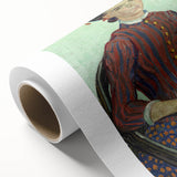 Art Deco-style poster depicting a serene landscape, in soft pastel colors on rolled canvas, ideal for nursery wall art.