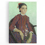 Black and white stretched canvas print of Van Gogh's painting, ideal for kitchen wall art or bedroom ambiance.