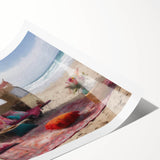 Extra large wall art featuring line art flowers in muted earth tones on a rolled canvas, ideal for large living room decor.