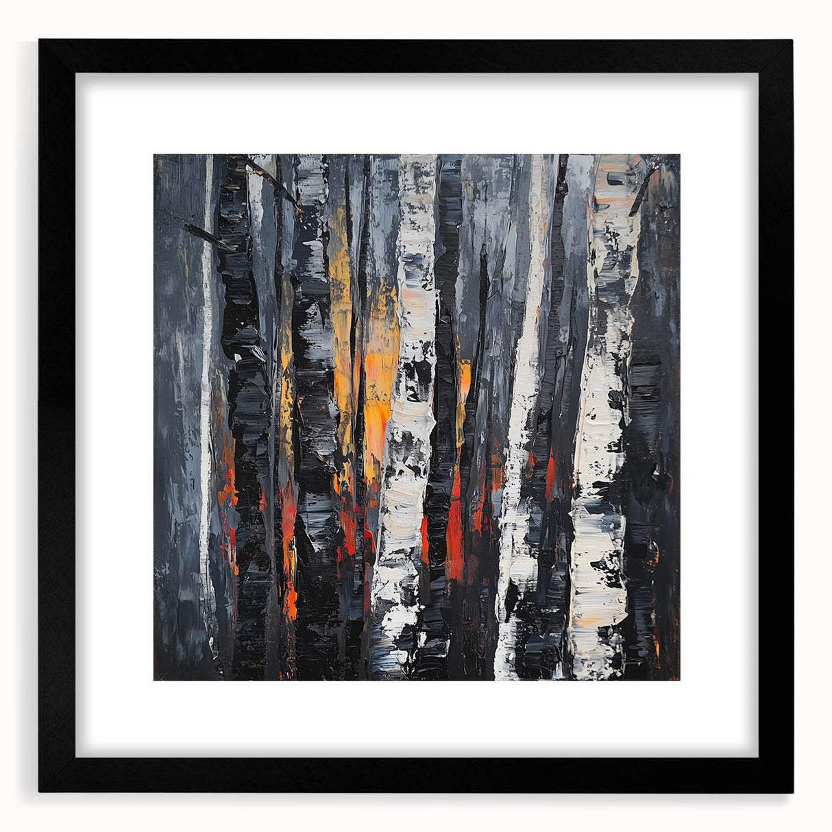 Dramatic Abstract Forest Wall Art - Canvas & Framed Print