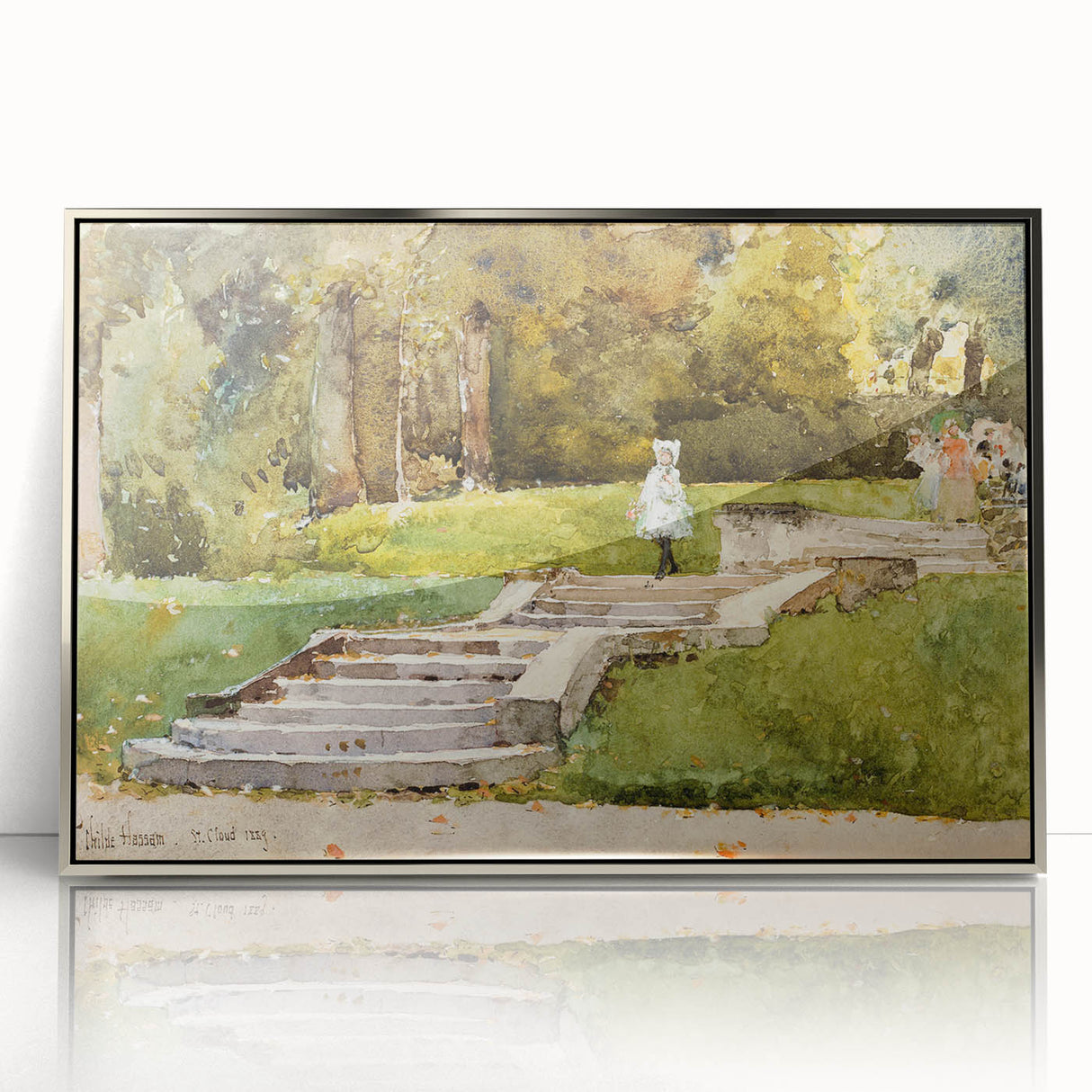 Impressionist Garden Wall Art - Childe Hassam's Saint-Cloud Painting