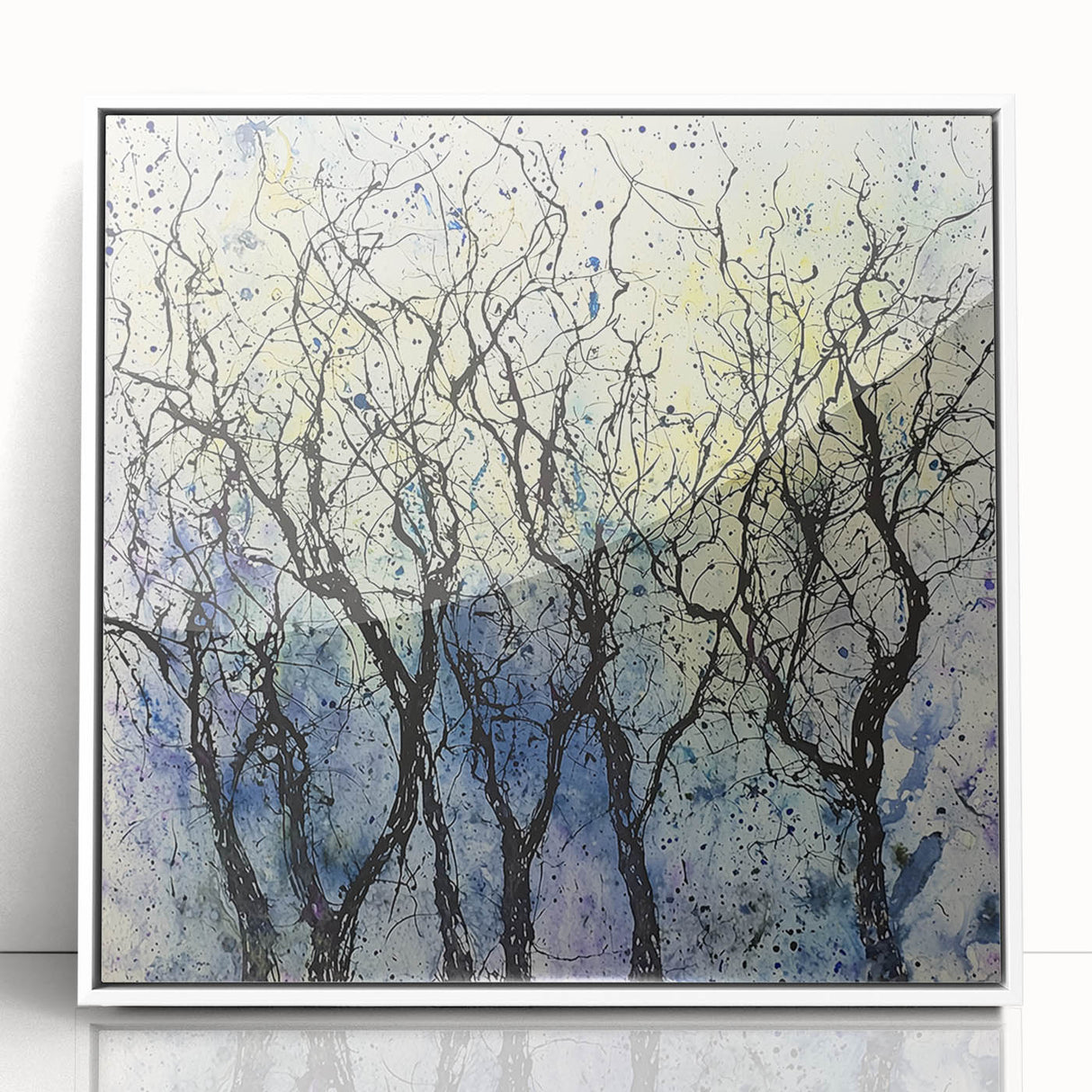 Abstract Winter Tree Wall Art - Canvas & Framed Print