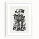 Ex Libris Camel Design | Unique Modern Art Print by Leo Gestel