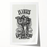 Ex Libris Camel Design | Unique Modern Art Print by Leo Gestel
