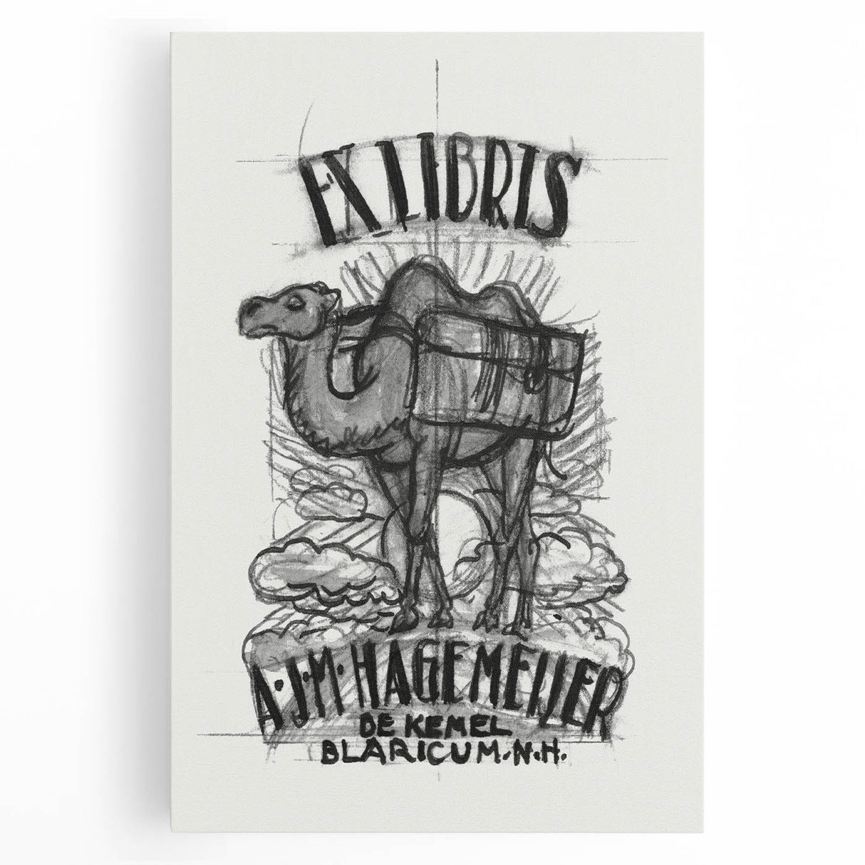 Ex Libris Camel Design | Unique Modern Art Print by Leo Gestel
