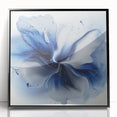 Modern Canvas Wall Art for Living Room - Abstract Blue Flower Print