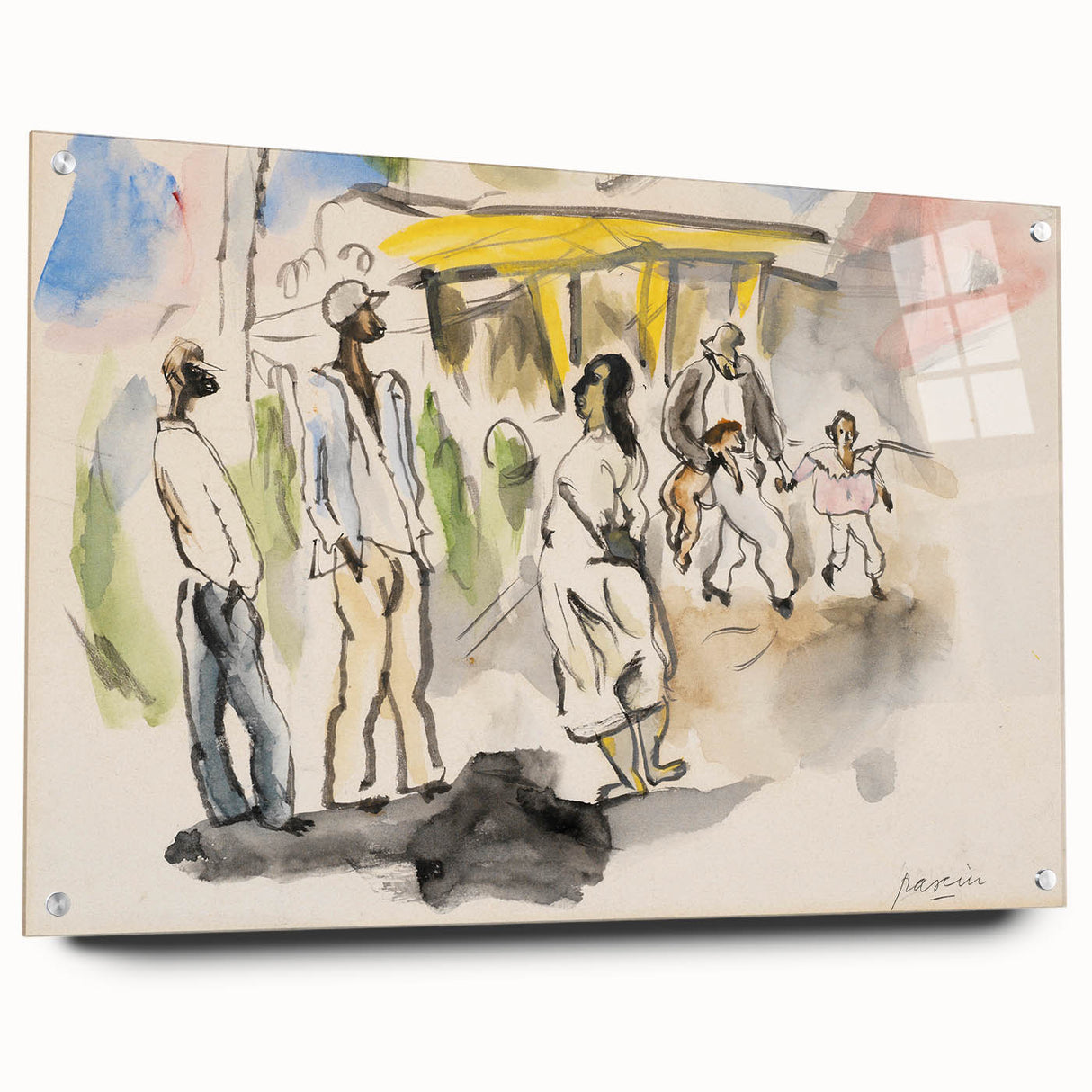Modern Wall Art - Casual Street Scene | Lighthearted Social Decor