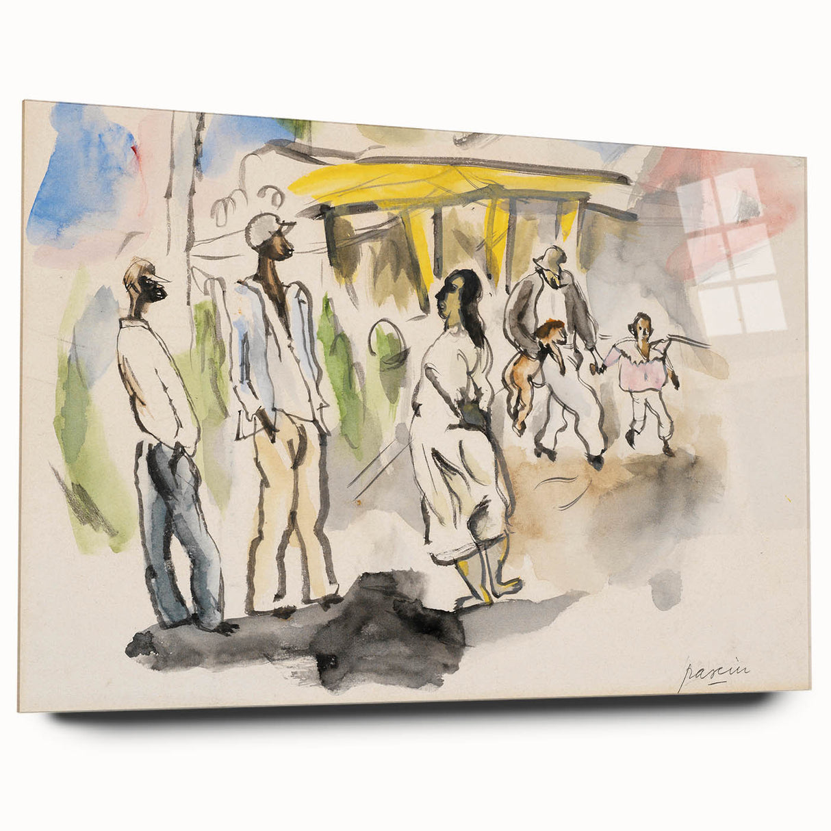 Modern Wall Art - Casual Street Scene | Lighthearted Social Decor