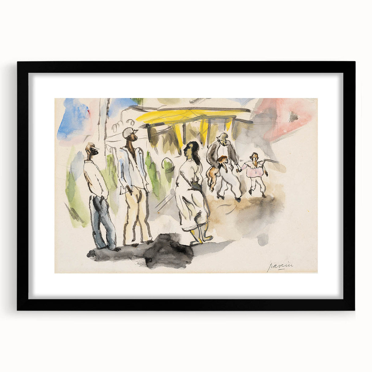 Modern Wall Art - Casual Street Scene | Lighthearted Social Decor