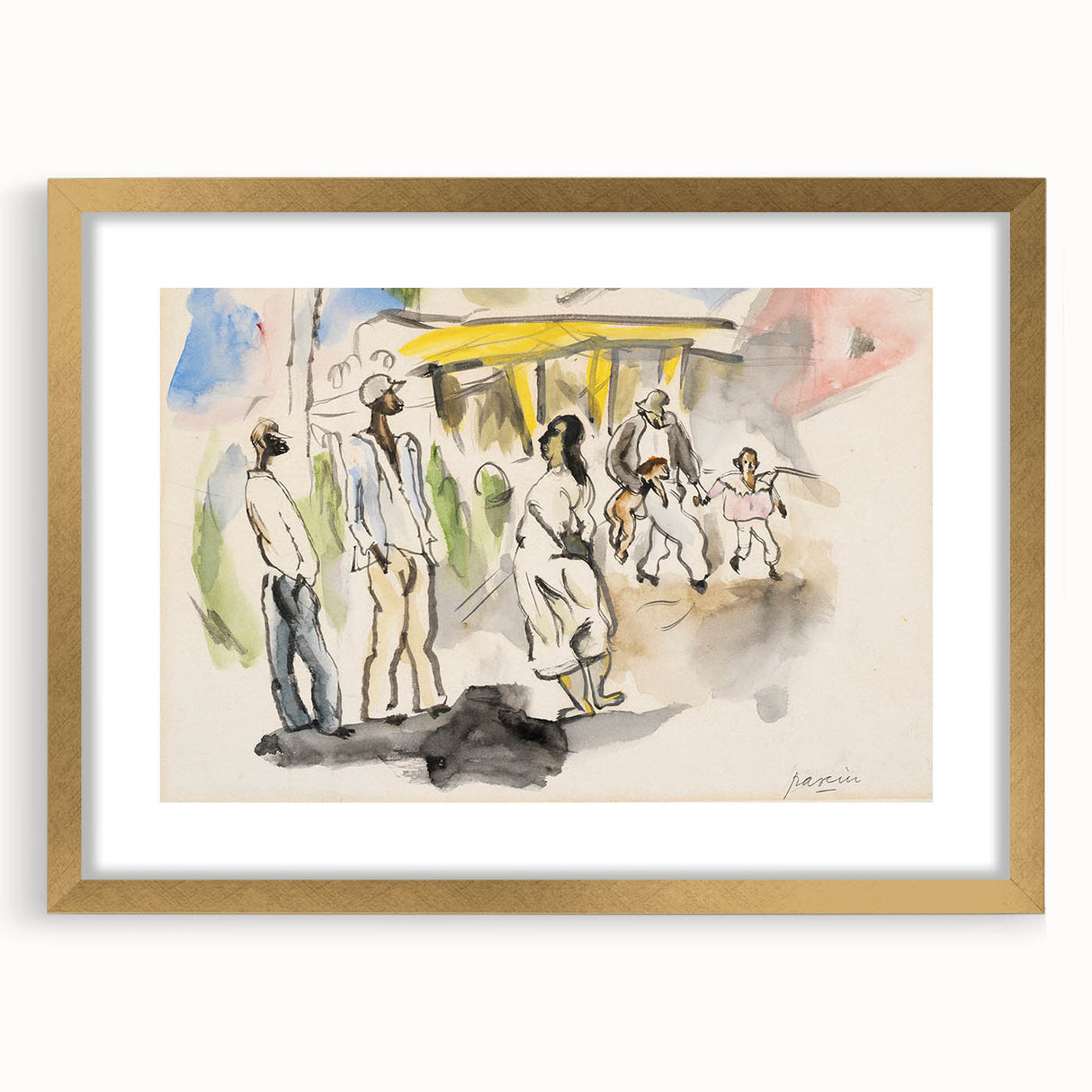 Modern Wall Art - Casual Street Scene | Lighthearted Social Decor