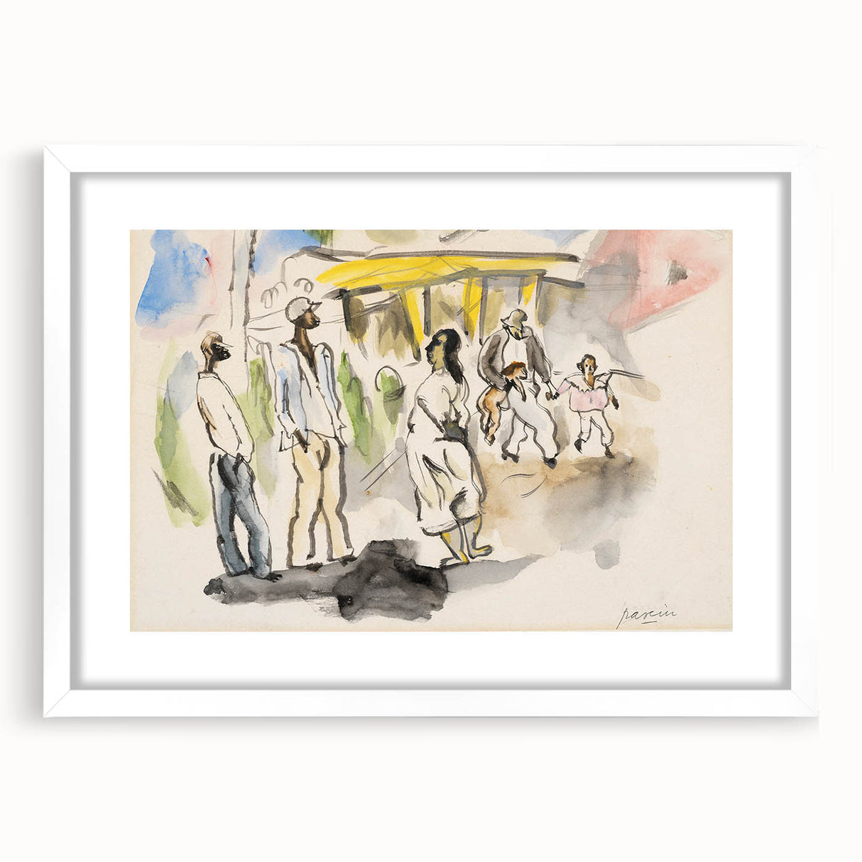 Modern Wall Art - Casual Street Scene | Lighthearted Social Decor